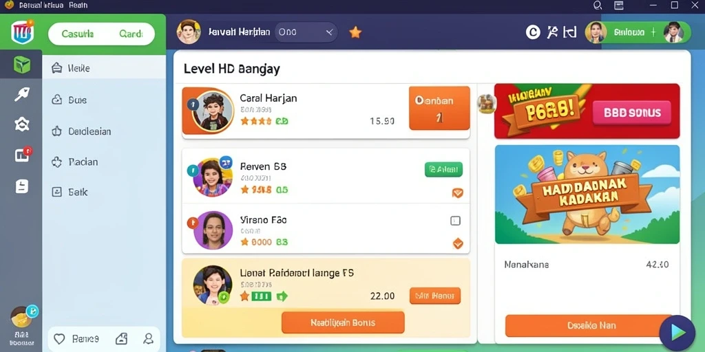 Tampilan hadiah dan reward yang menggiurkan.